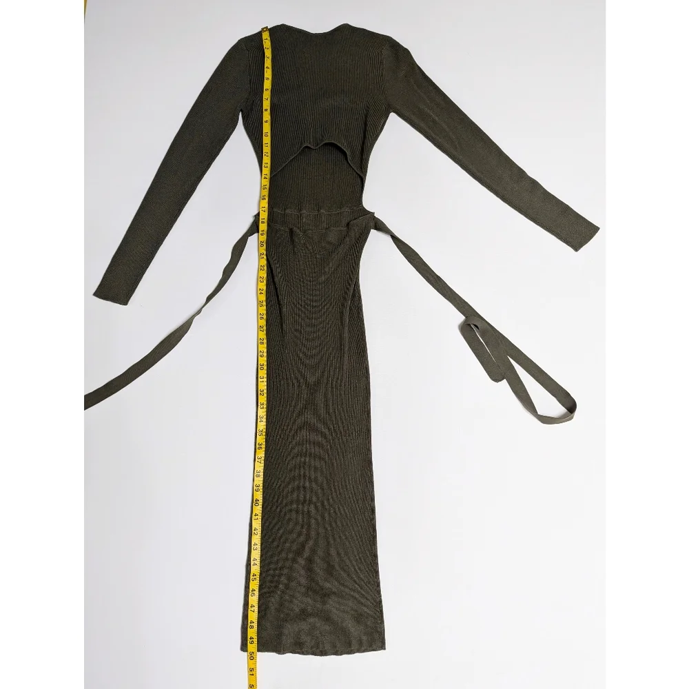 ZARA Knit Cutout Back Midi Dress Women's Size M - Picture 13 of 16